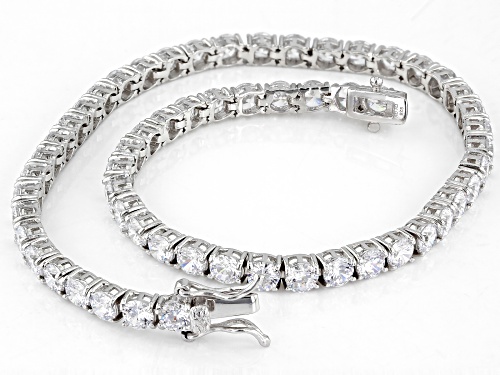 Pre-Owned Bella Luce ® 25.16CTW White Diamond Simulant Rhodium Over Sterling Silver Anklet - Size 10