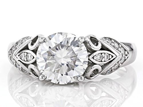 Pre-Owned MOISSANITE FIRE(R) 2.10CTW DEW ROUND PLATINEVE(R) RING - Size 11