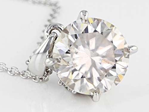 Pre-Owned MOISSANITE FIRE® 6.25CTW DIAMOND EQUIVALENT WEIGHT ROUND PLATINEVE™ PENDANT WITH CHAIN