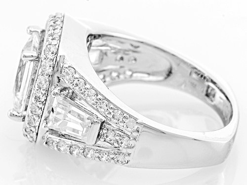 Pre-Owned Tycoon For Bella Luce® 5.24ctw Baguette & Round Platineve® Ring (3.28ctw Dew) - Size 10