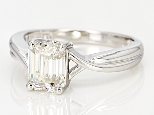 Pre-Owned Moissanite Fire® 1.75ctw Diamond Equivalent Weight Emerald Cut Platineve™ Ring - Size 10