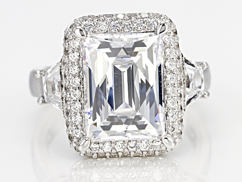 Pre-Owned Tycoon For Bella Luce ® 11.27ctw Baguette And Round Platineve® Ring (6.58ctw Dew) - Size 10