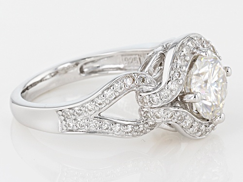 Pre-Owned Moissanite Fire® 2.66ctw Diamond Equivalent Weight Round Platineve™ Ring - Size 10