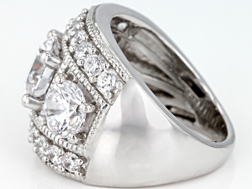 Pre-Owned Bella Luce ® 9.15CTW White Diamond Simulant Rhodium Over Sterling Silver Ring - Size 7