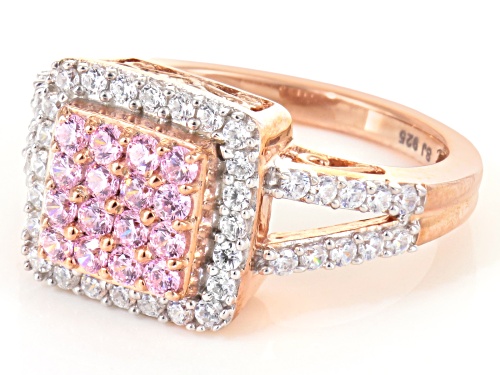 Pre-Owned Bella Luce ® 2.20ctw Pink And White Diamond Simulant Eterno ™ Rose Ring (1.14ctw Dew) - Size 5