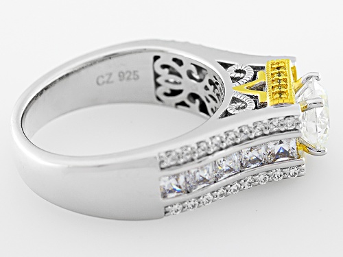 Pre-Owned Vanna K ™ For Bella Luce ® 3.56ctw Platineve ™ And Eterno ™ Yellow Ring (2.44ctw Dew) - Size 9