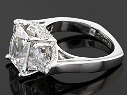 Pre-Owned Tycoon For Bella Luce ® 8.97ctw Diamond Simulant Platineve® Ring (4.68ctw Dew) - Size 6