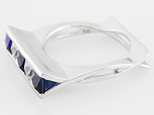Pre-Owned Bella Luce ® 2.51ctw Lab Created Sapphire & Diamond Simulant Platineve ™ Ring Featuring Ty - Size 9