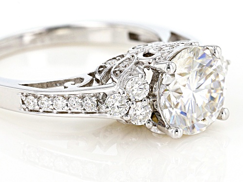 Pre-Owned Moissanite Fire® 3.50ctw Diamond Equivalent Weight Round Platineve™ Ring - Size 10