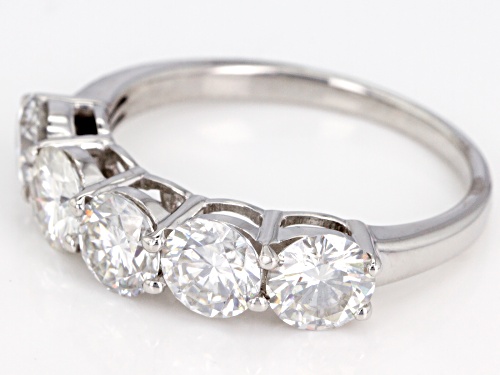Pre-Owned Moissanite Fire® 3.00ctw Diamond Equivalent Weight Round Platineve™ Ring - Size 7