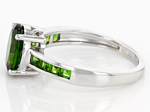 Pre-Owned 2.02ctw Oval And Square Russian Chrome Diopside Sterling Silver Ring - Size 11