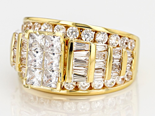 Pre-Owned Bella Luce ® 5.62ctw White Diamond Simulant Eterno ™ Yellow Ring (3.38ctw Dew) - Size 5