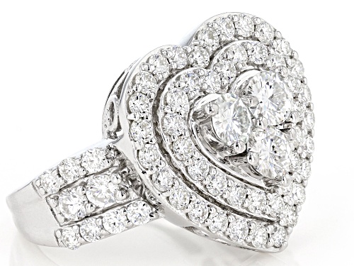 Pre-Owned Moissanite Fire® 2.70ctw Diamond Equivalent Weight Round Platineve™ Ring - Size 7