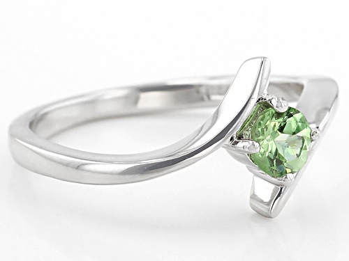 .32ct Round Tsavorite Sterling Silver Solitaire Ring - Size 7