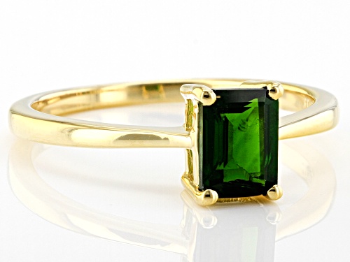 0.79ctw Chrome Diopside 18k Yellow Gold Over Sterling Silver Solitaire Ring - Size 9