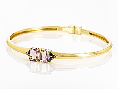 1.50ctw Ametrine, .29ctw Diamonds 18k Yellow Gold Over Silver Bracelet - Size 7.5
