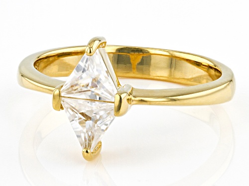 White Zircon 18k Yellow Gold Over Sterling Silver Ring 1.00ct - Size 7