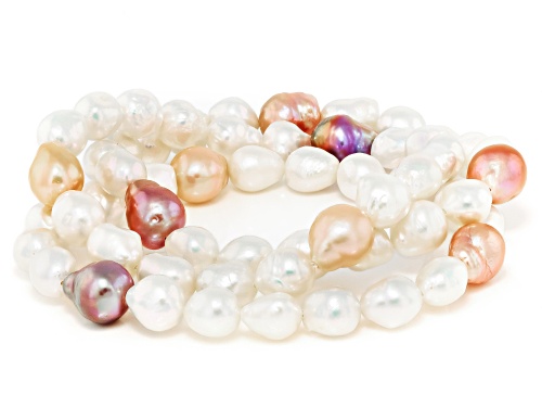 Genusis™ 6-9mm Multi-Color Cultured Freshwater Pearl Stretch Bracelet Set Of 3