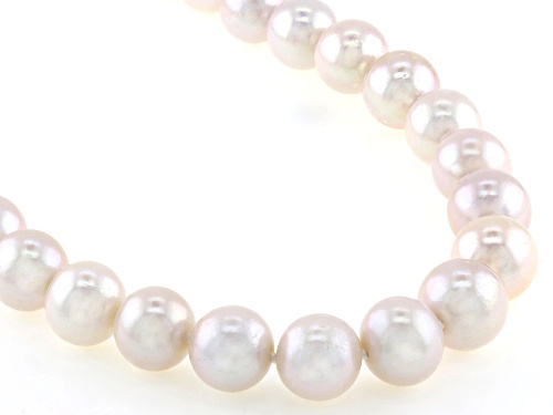 Genusis™ 10-13mm White Cultured Freshwater Pearl Rhodium Over Sterling Silver 20 Inch Strand - Size 20