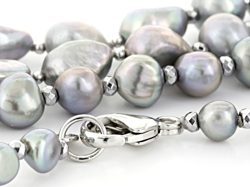 6-9.5mm Silver Cultured Freshwater Pearl With 0.28ctw Bella Luce® Rhodium Over Silver 34