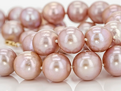 Genusis Pearls™ 8.5-11.5mm Pink Cultured Freshwater Pearl 14k Yellow Gold 20 Inch Strand Necklace - Size 20