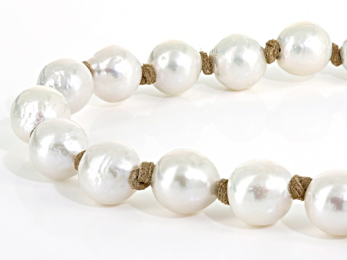 Genusis Pearls™ 11-12mm Cultured Freshwater Pearl & Bella Luce™ Rhodium Over Silver Necklace - Size 32