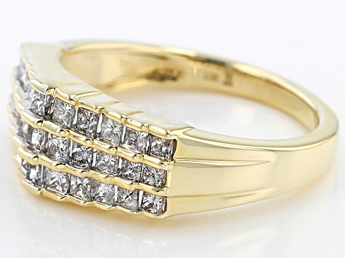 1.00ctw Princess Cut Diamond 10k Yellow Gold Ring - Size 7