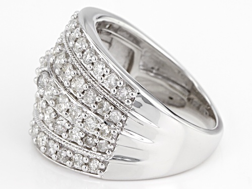 2.00ctw Round White Diamond 10k White Gold Ring - Size 7