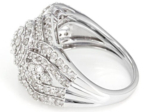 1.50ctw Round White Diamond 10k White Gold Ring - Size 8