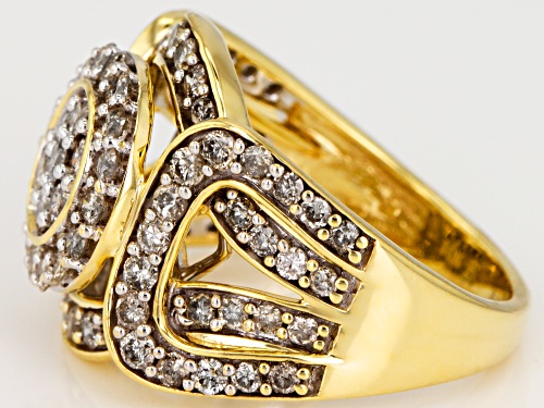 1.50ctw Round Candlelight Diamonds™ 10k Yellow Gold Ring - Size 11