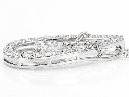 Bella Luce® Diamond Simulant Rhodium Over Sterling Silver Pendant & Chain