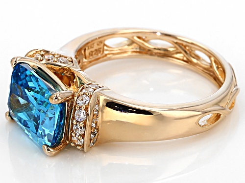Bella Luce®5.91ctw Neon Apatite & Diamond Simulants Eterno™Rose Ring - Size 5