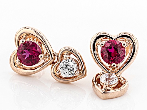 Bella Luce®2.38ctw Lab Created Ruby & Diamond Simulant Eterno™Rose Earrings