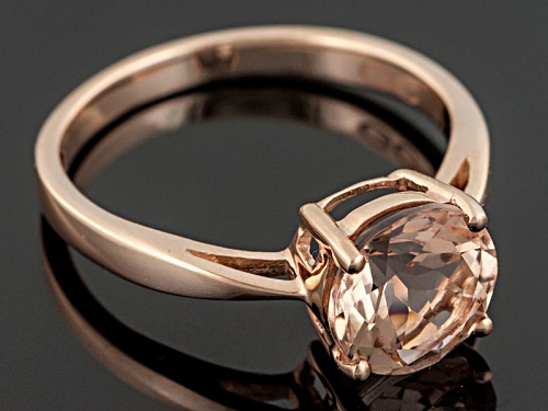 1.50ct Round Cor-De-Rosa Morganite™ 10k Rose Gold Solitaire Ring - Size 8