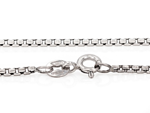 Stefano Oro® 14k White Gold 1.45mm Rounded Box 14 Inch Chain - Size 14