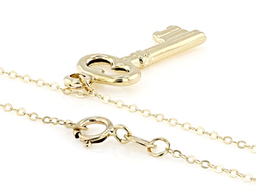 Stefano Oro® 14k Yellow Gold Key Necklace - Size 18