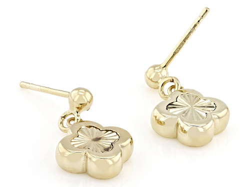 Stefano Oro® 14k Yellow Gold Pepita Clover Earrings