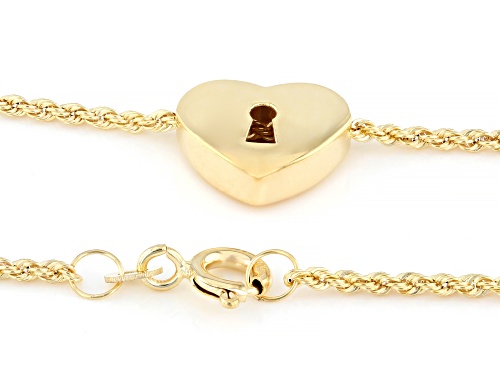 Stefano Oro® 14k Yellow Gold Heart Locket with 18