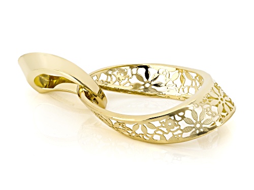 Stefano Oro® 14k Yellow Gold Flower Ricami Drop Pendant