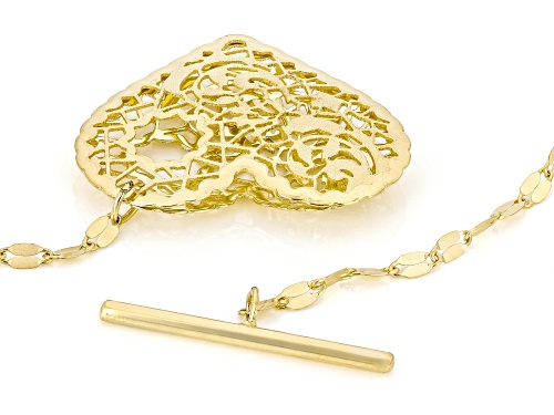 Stefano Oro® 14k Yellow Gold Heart Ricami 18