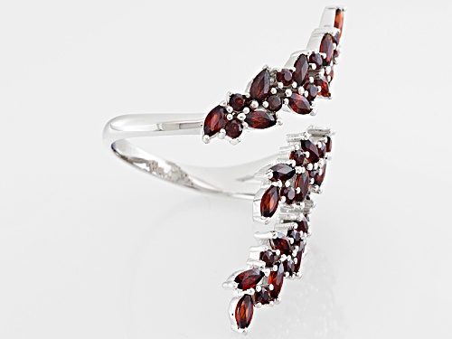 3.57ctw Marquise And Round Vermelho Garnet™ Sterling Silver Wrap Ring - Size 5