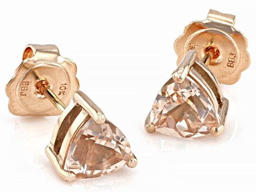 1.19ctw Cor-De-Rosa Morganite™ 10k Rose Gold Stud Earrings