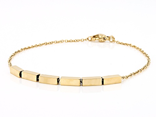 Sophisticated Steel® Gold Tone Stainless Steel Tube Bar Bracelet - Size 8