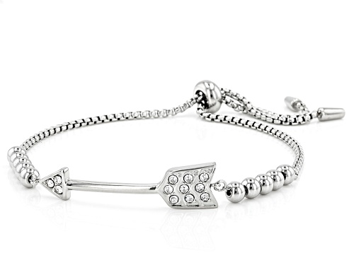 Sophisticated Steel® Stainless Steel Crystal Arrow Bolo Bracelet - Size 9.25