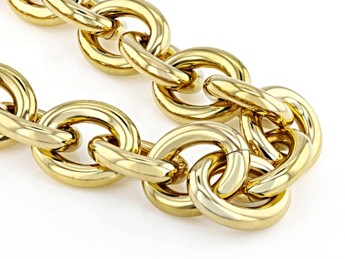 Sophisticated Steel® Gold Tone Stainless Steel Oval Link 20 Inch Chain - Size 20