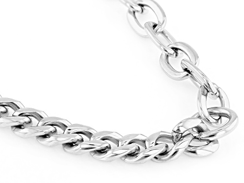 Sophisticated Steel® Stainless Steel Multi-Link Necklace - Size 17
