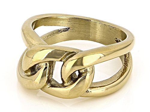 Sophisticated Steel® Gold Tone Stainless Steel Knot Ring - Size 5