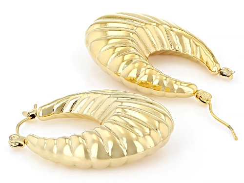 Sophisticated Steel® Gold Tone Stainless Steel Hoop Earrings