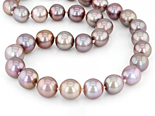 Genusis™ 12-13mm Purple Cultured Freshwater Pearl Rhodium Over Sterling Silver 18 Inch Necklace - Size 18