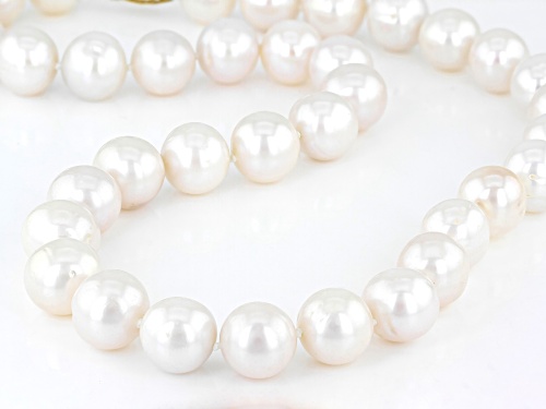 12-13mm White Cultured Freshwater Pearl 14k Yellow Gold 18-Inch Necklace - Size 18